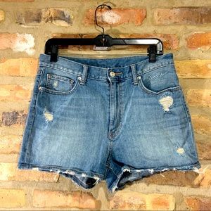 Uniqlo high waisted jean shorts